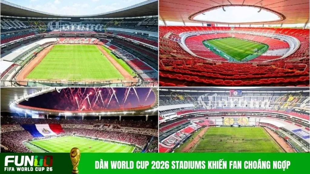 Dàn World Cup 2026 stadiums khiến fan choáng ngợp