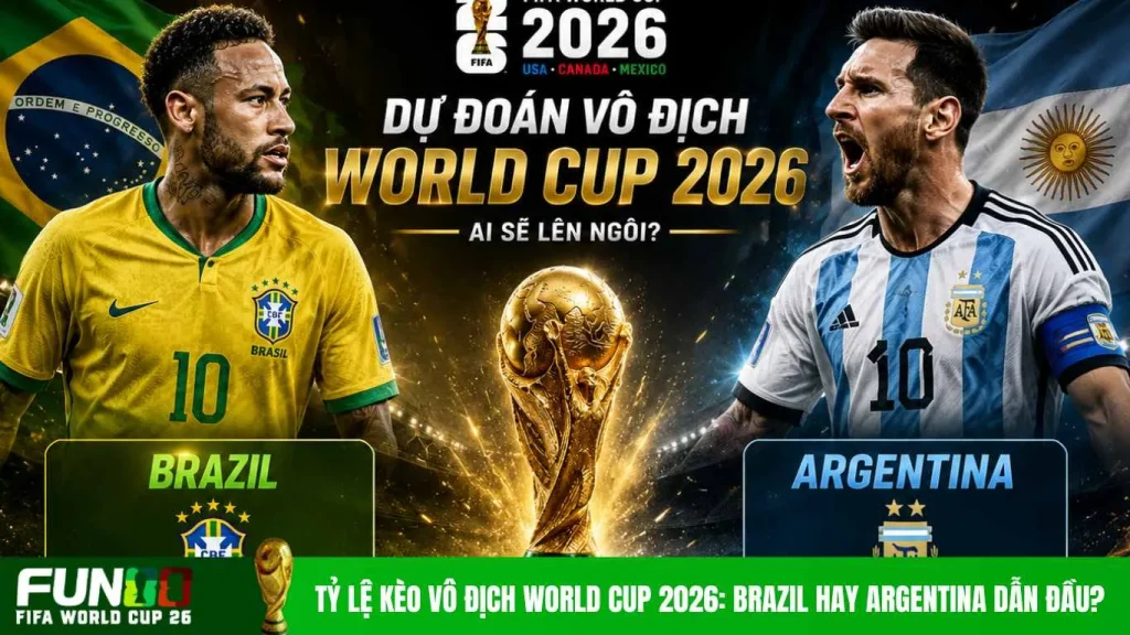 Tỷ Lệ Kèo Vô Địch World Cup 2026: Brazil hay Argentina Dẫn Đầu?